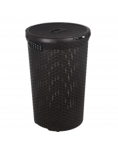 STYLE CORBEILLE A LINGE RONDE 48L + CV MARRON