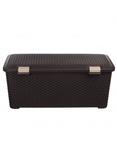 RATTAN STYLE TRUNK 72L MARRON