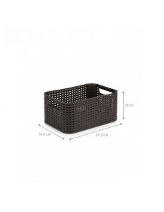 STYLE CORBEILLE 29 * 29 * H13 MARRON 2