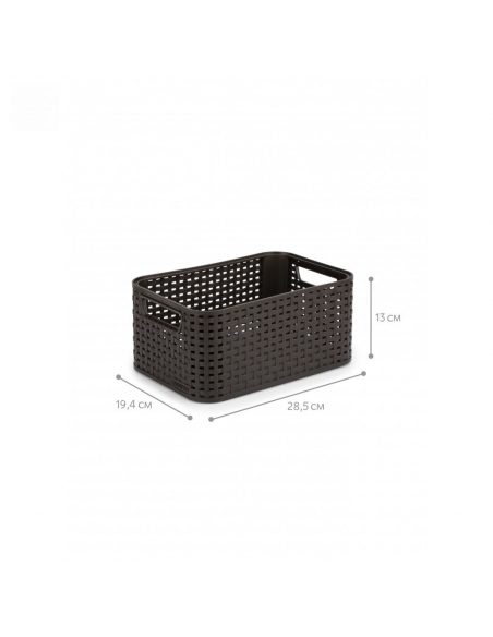 STYLE CORBEILLE 29 * 29 * H13 MARRON