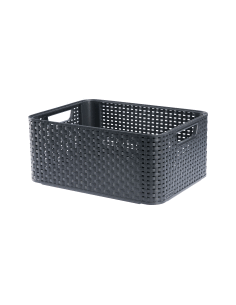 STYLE CORBEILLE 39 * 29 * H17 GRIS