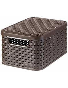STYLE CORBEILLE 29*20  H14 LIDS MARRON