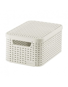 STYLE CORBEILLE 29*20* H14 LIDS BLANCHE
