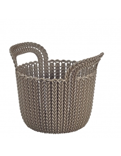 KNIT CORBEILLE 3L RONDE XS MARRON