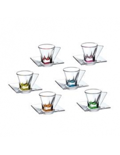 FUSION SET 6 TASSES A CAFE COULEURS