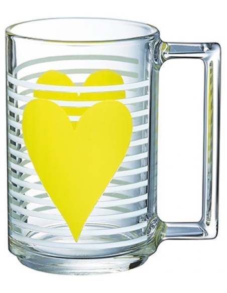 MON COEUR MUG 32 JAUNE