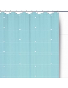 RIDEAU SALLE DE BAIN 180X200CM IMPERMEABLE BLEU 2