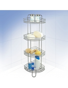 ETAGERE  D ANGLE POUR SALLE DE BAIN-4 ETAGES