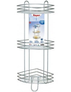 ETAGERE  D ANGLE POUR SALLE DE BAIN-3 ETAGES