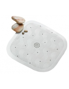 TAPIS DOUCHE 54*54 BLANC ENROULE