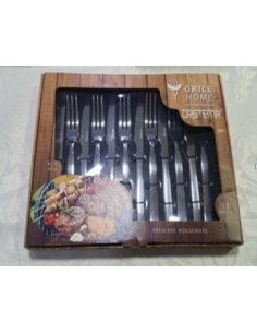 FILETE  SET BARBECUE 12PCS 18/0 2MM