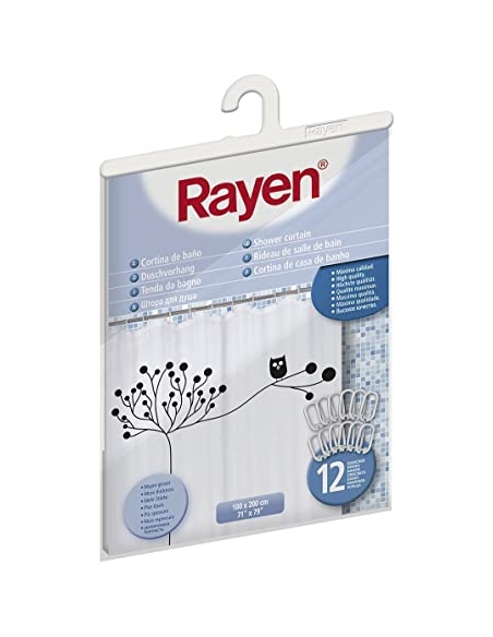 RIDEAU SALLE DE BAIN 180X200CM PEVA OWL