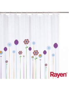 RIDEAU SALLE DE BAIN 180X200CM PEVA FLOWERS