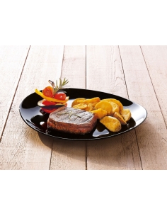 FRIENDS TIME ASSIETTE A STEAK NOIR
