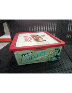 TEXTILE BOX FLAT LID 10-BARBER SHOP