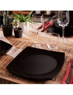 QUADRATO NOIR ASSIETTE PLATE 27X27