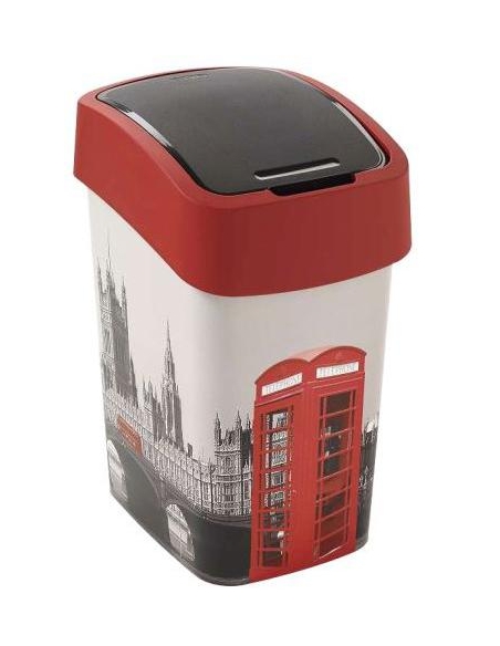 PACIFIC FLIP POUBELLE LONDON 25L ROUGE-GRIS
