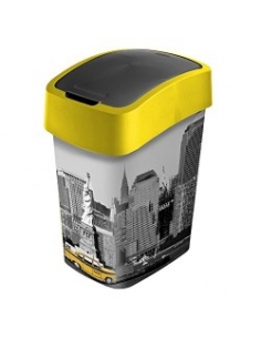 PACIFIC FLIP POUBELLE NEW YORK 25L JAUNE-GRIS