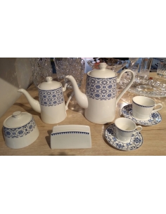 SERVICE A CAFE 28PCS BLEU