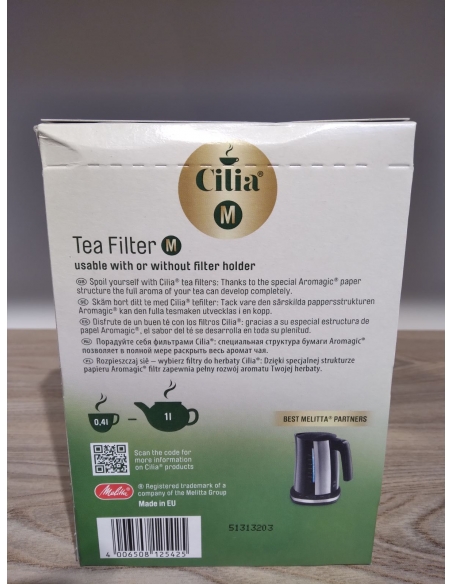 PAPIER FILTRE A THE  CILIA M 100PCS