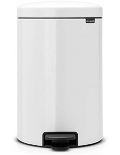 NEWICON POUBELLE A PEDALE 20L BLANCHE