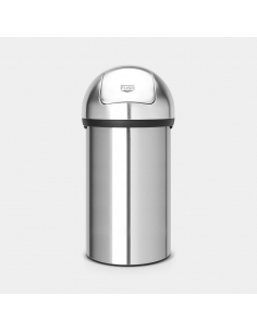 PUSH BIN POUBELLE 60L   matt steel