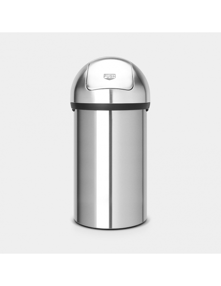 PUSH BIN POUBELLE 60L   matt steel