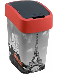 PACIFIC FLIP POUBELLE PARIS 25L ROUGE-GRIS