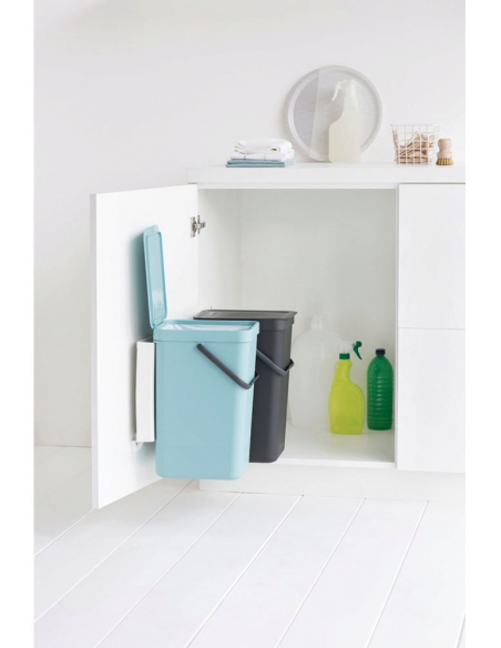 POUBELLE DOUBLE DE CUISINE SORT & GO 2 X16L MT/JN