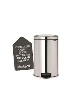 NEWICON POUBELLE A PEDALE 20L brilliant steel
