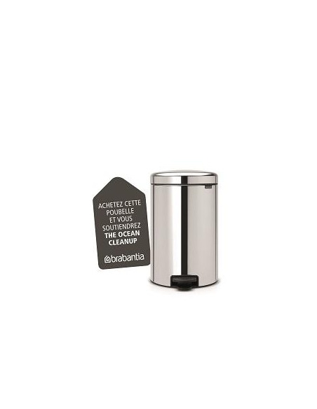 NEWICON POUBELLE A PEDALE 20L brilliant steel