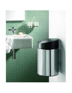POUBELLE SLIDE 5L BRILIANT STEEL