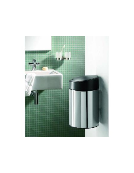 POUBELLE SLIDE 5L BRILIANT STEEL