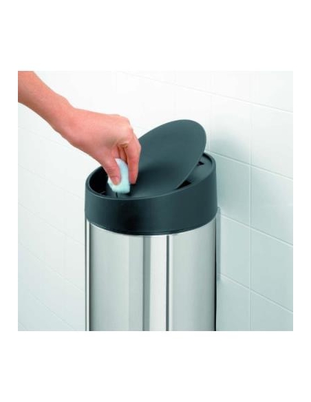 POUBELLE SLIDE 5L BRILIANT STEEL