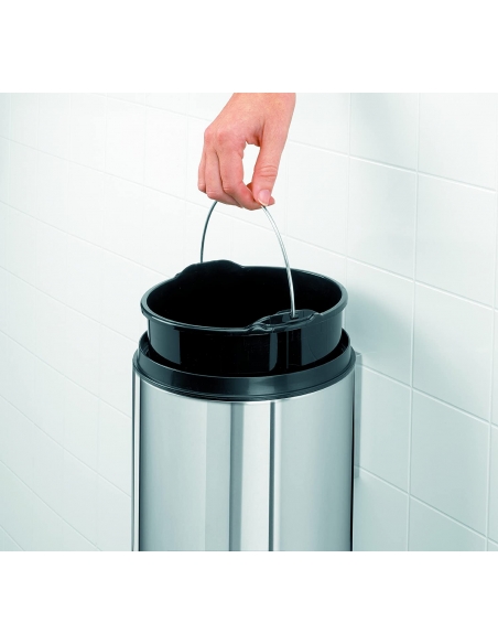POUBELLE SLIDE 5L BRILIANT STEEL