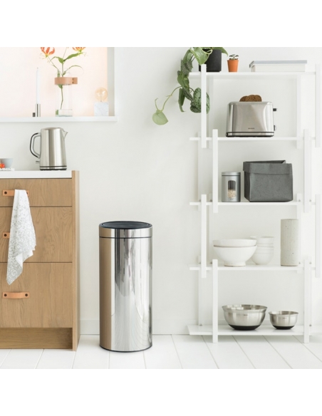 TOUCH BIN NEW POUBELLE 30L BRILLANT STEEL