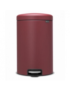 NEWICON POUBELLE A PEDALE 20L mineral windsor red