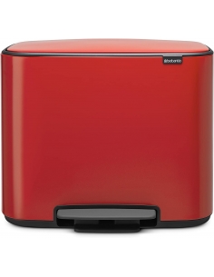 BO PEDAL BIN POUBELLE 11+23litre PASSION RED 2