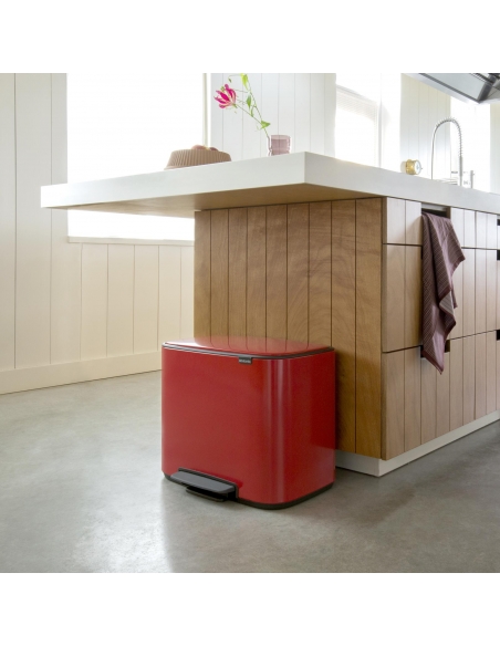 BO PEDAL BIN POUBELLE 11+23litre PASSION RED