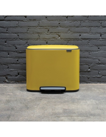 BO PEDAL BIN POUBELLE 11+23litre DAISY YELLOW