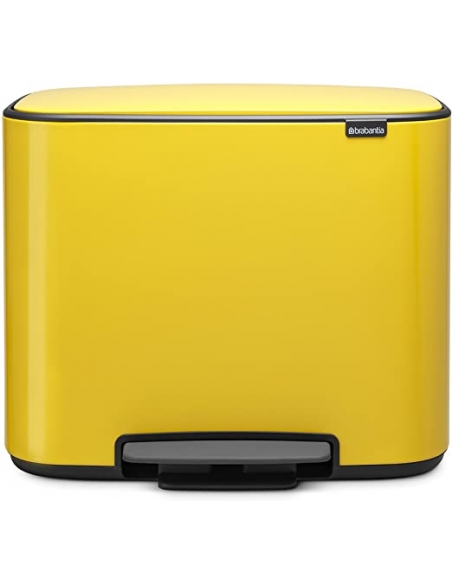 BO PEDAL BIN POUBELLE 11+23litre DAISY YELLOW