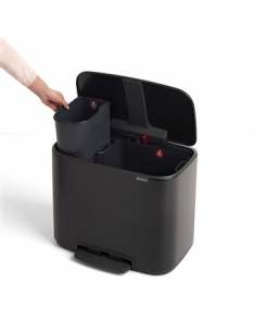 BO PEDAL BIN POUBELLE 11+23litre MATT BLACK