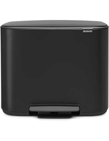 BO PEDAL BIN POUBELLE 11+23litre MATT BLACK