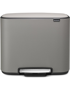 BO PEDAL BIN POUBELLE 11+23litre MINERAL CONCRETE GREY 2