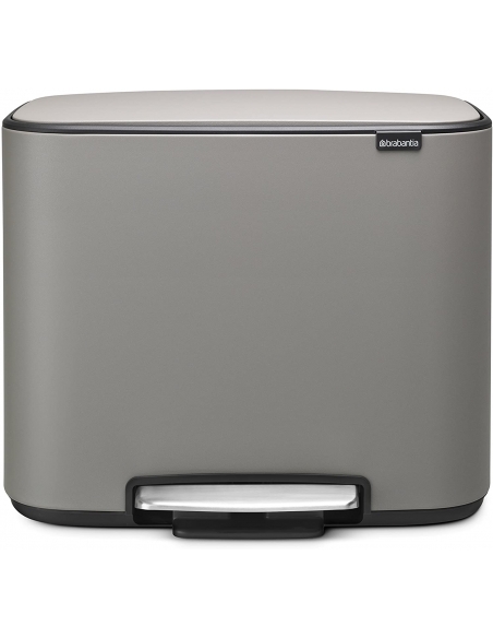 BO PEDAL BIN POUBELLE 11+23litre MINERAL CONCRETE GREY