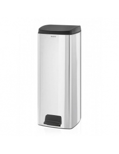 POUBELLE SILENT RECT  25L  BRILIANT STEEL