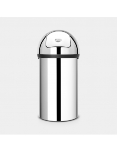 POUBELLE  PUSH BIN  60 LITRES BRILLIANT STEEL