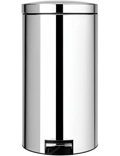 SILENT POUBELLE A PEDALE 45L Brilliant steel