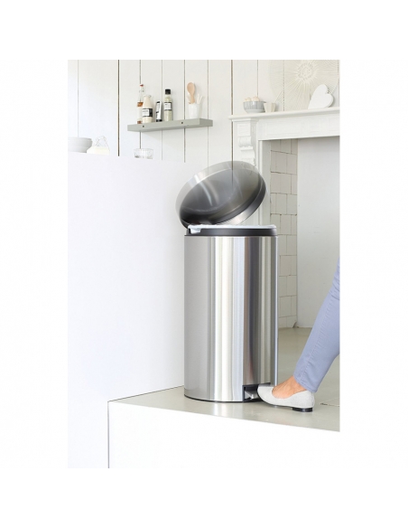 SILENT POUBELLE A PEDALE 45L Brilliant steel